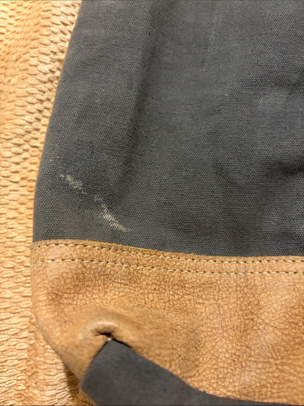 Myra Canvas & Leather Tote Bag in Brown and Gray - Picture 3 of 10
